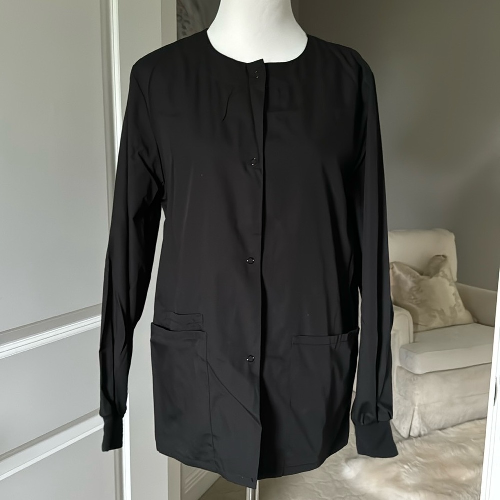 Gear Scrubs Medical Uniform Long Sleeve Top Shirt sz XS Cotton/Poly